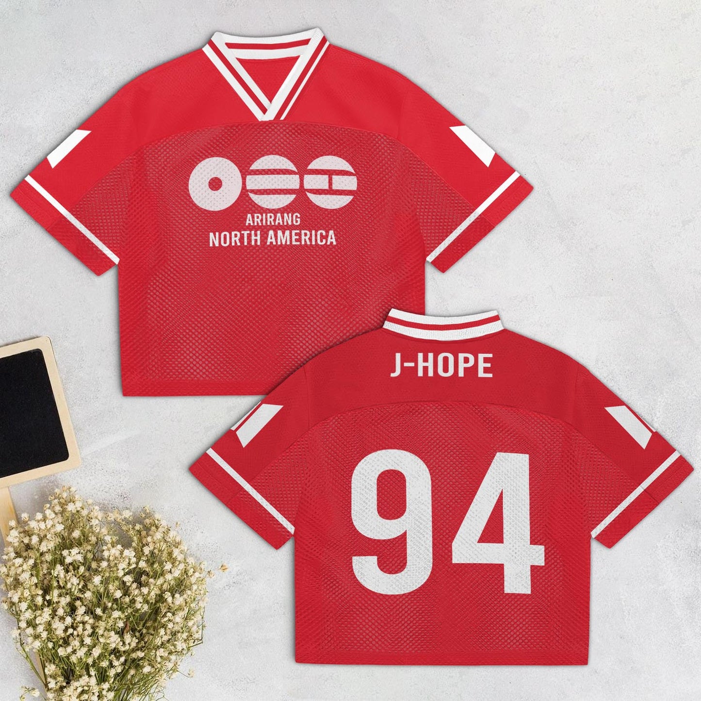BTS ARMY Mesh Jersey, Arirang North America Kpop Fan Shirt