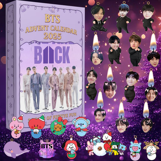WAVESTEEᵀᴹ BTS Back Advent Calendar 2025, 24 Days Blind Box Acrylic Gifts