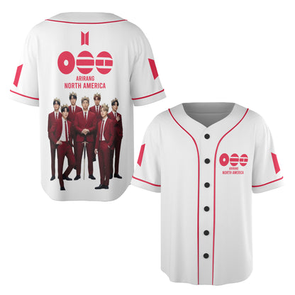 BTS World Tour North America Arirang Baseball Jersey – K-Pop ARMY Fan Shirt