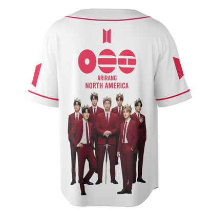 BTS World Tour North America Arirang Baseball Jersey – K-Pop ARMY Fan Shirt