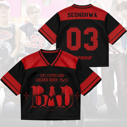 Bad ATEEZ Golden Hour Part 5 Mixed Mesh Jersey Fan Edition