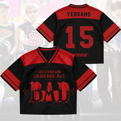 Bad ATEEZ Golden Hour Part 5 Mixed Mesh Jersey Fan Edition