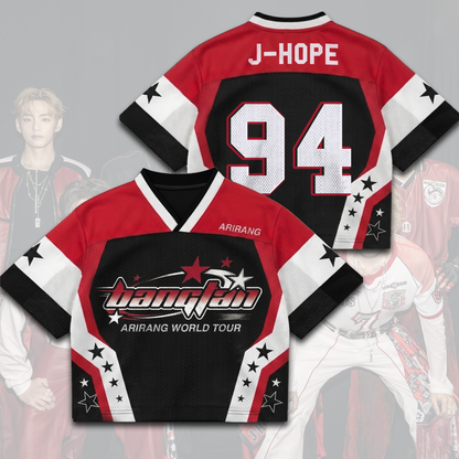 Bangtan Boys 2026 World Tour BTS Mixed Mesh Jersey Gift For Fans