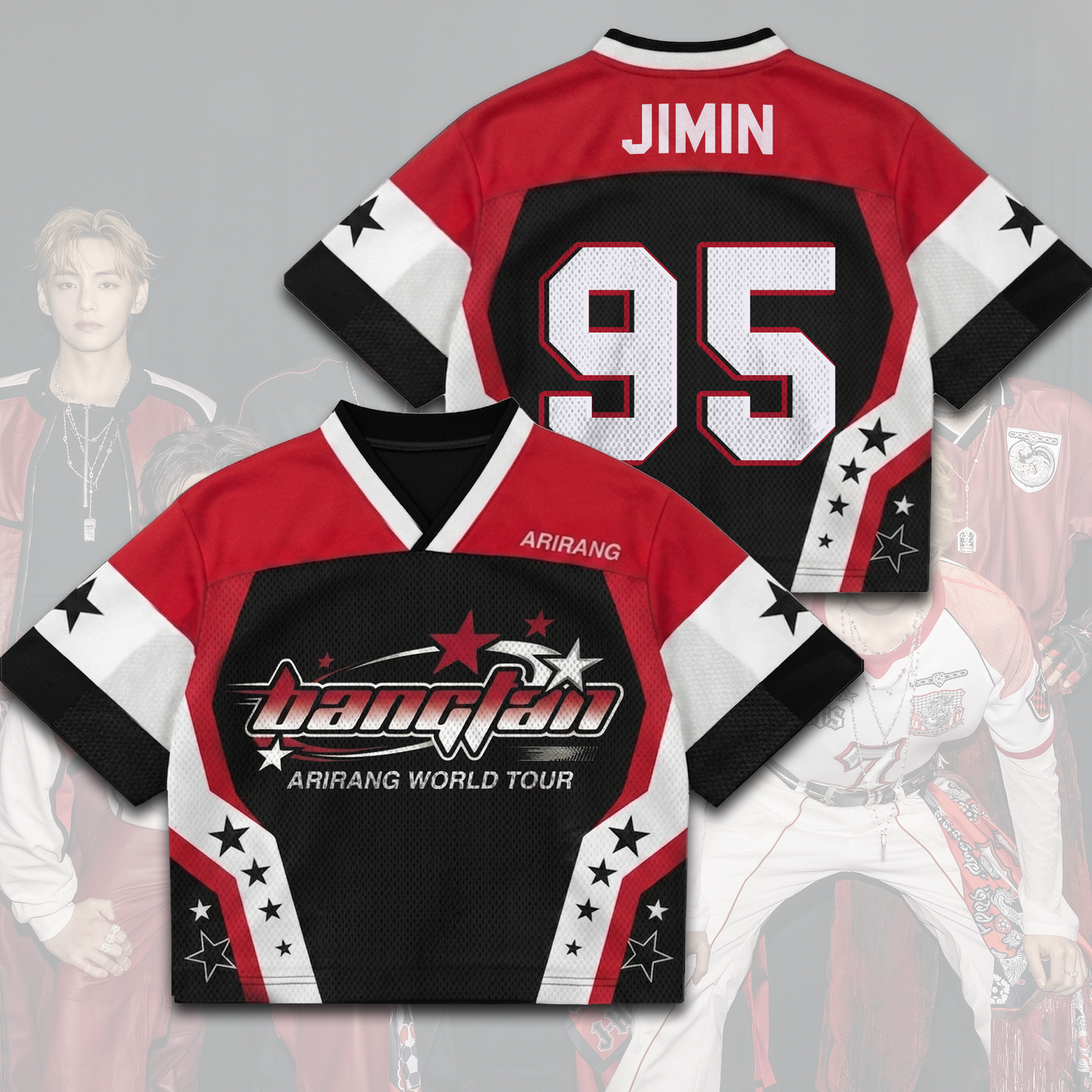 Bangtan Boys 2026 World Tour BTS Mixed Mesh Jersey Gift For Fans