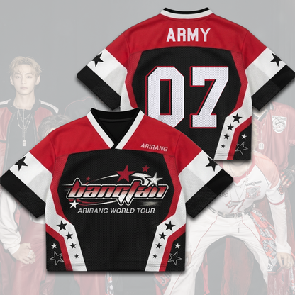 Bangtan Boys 2026 World Tour BTS Mixed Mesh Jersey Gift For Fans