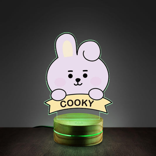 WAVESTEEᵀᴹ BT21 Acrylic LED Lamp – 16 RGB Colors