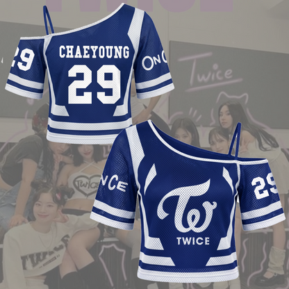 Twice This Is For World Tour Off Shoulder Mesh Gift For Fans
