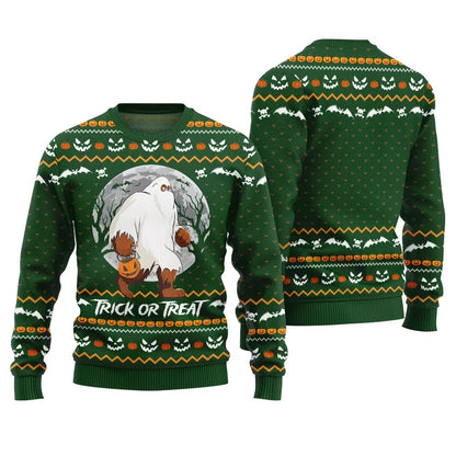 Trick Or Treat Yeti Cute Halloween Ugly Sweater