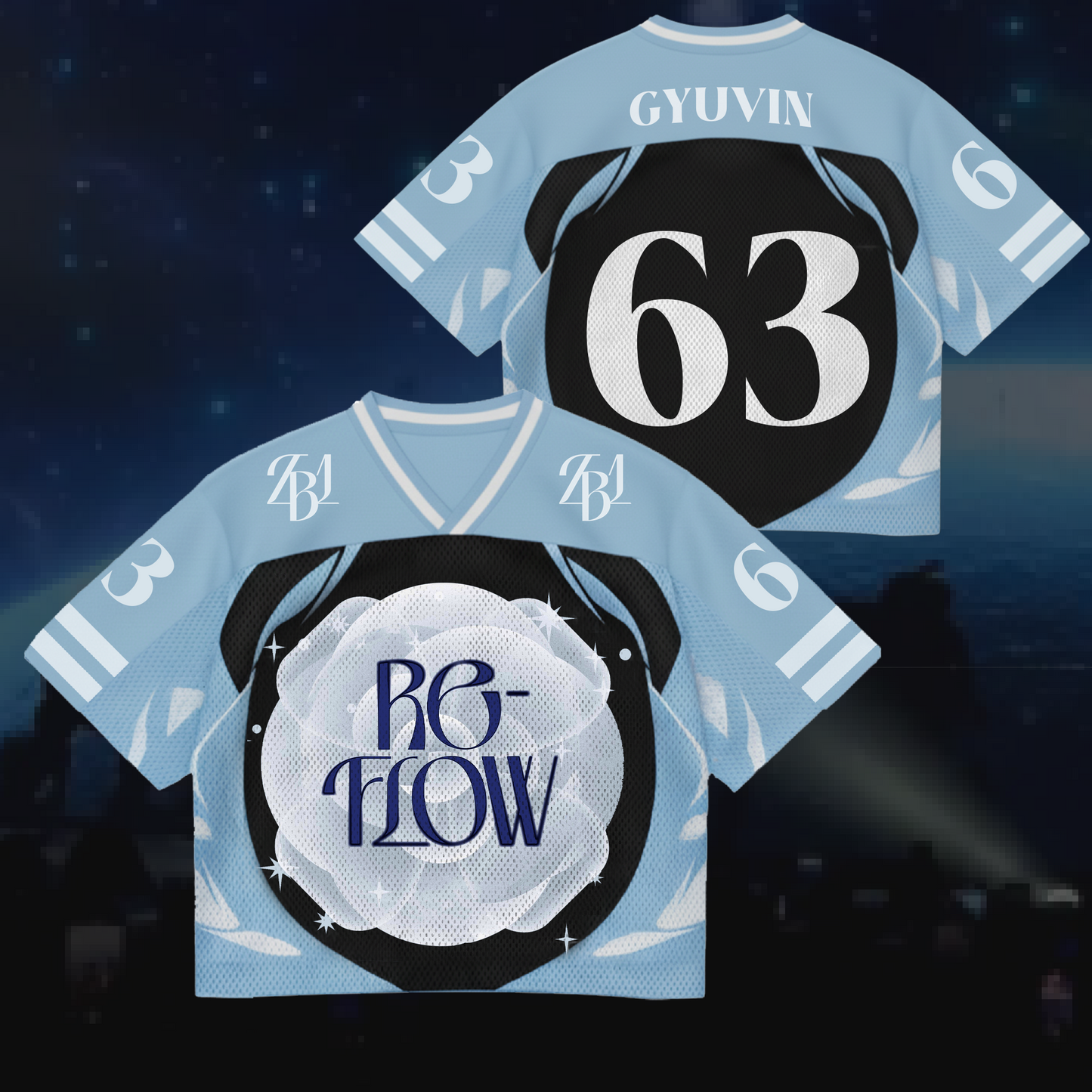 Re FLow Concert ZEROBASEONE Mixed Mesh Jersey Gifts For Lovers