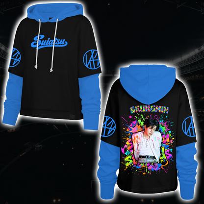 Spooky Stray Kids Wolf Chan Shortstop Hoodie Halloween-Geschenk für Fans