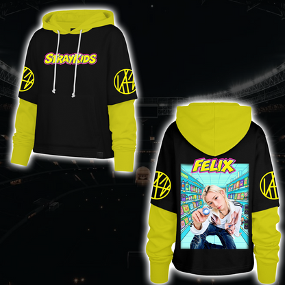 Spooky Stray Kids Wolf Chan Shortstop Hoodie Halloween-Geschenk für Fans