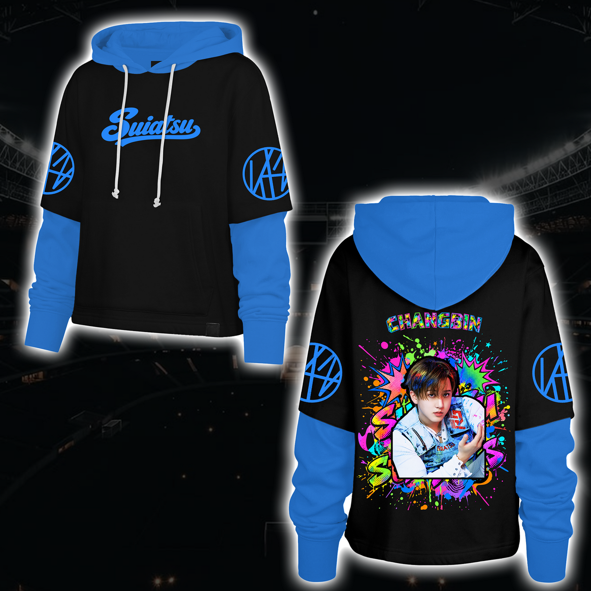 Spooky Stray Kids Wolf Chan Shortstop Hoodie Halloween-Geschenk für Fans