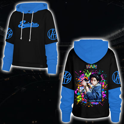 Spooky Stray Kids Wolf Chan Shortstop Hoodie Halloween-Geschenk für Fans