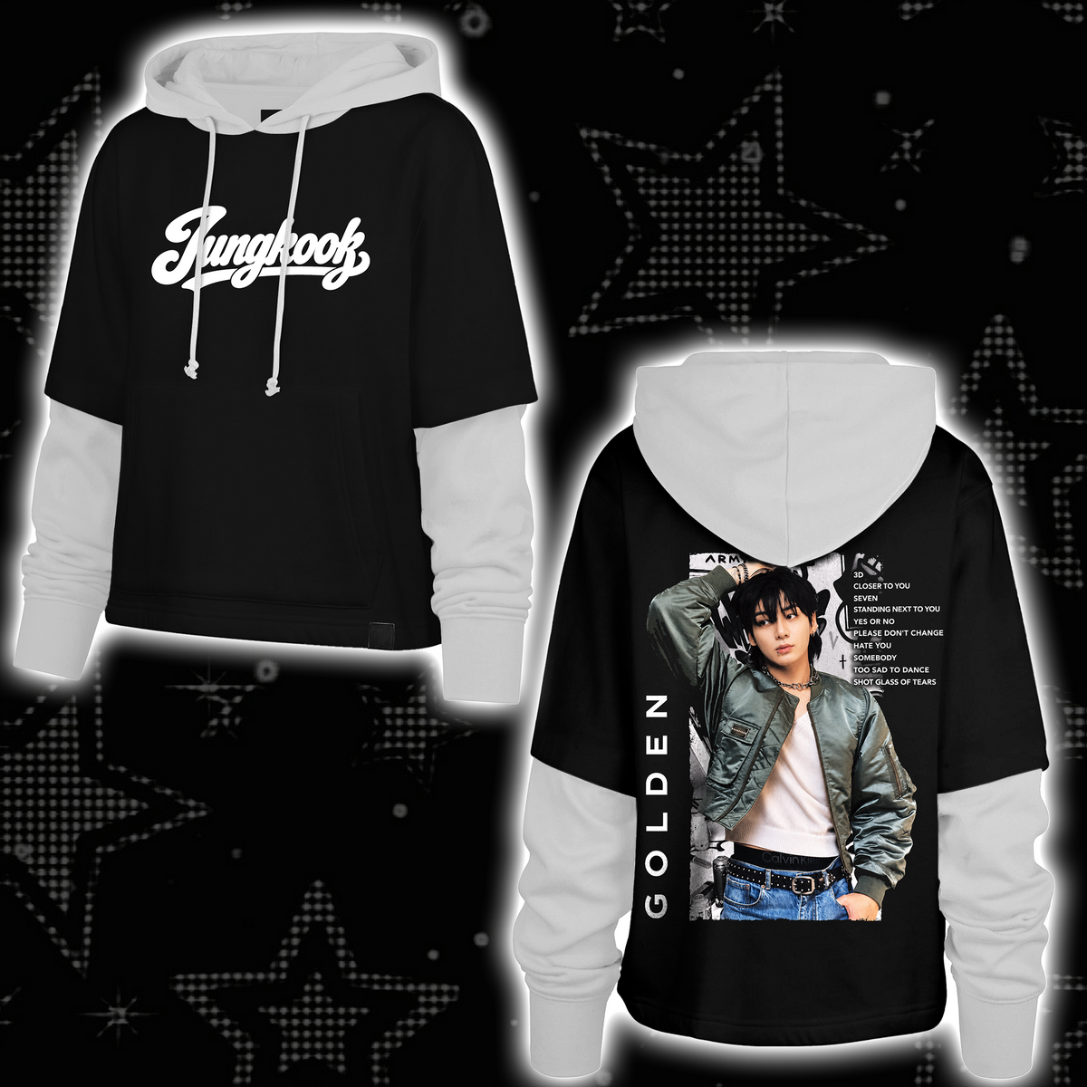 Dramatic Golden J.K.U.N.G.K.O.O.K. Club JK 97 Shortstop Hoodie For Fans