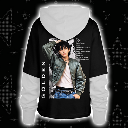 Dramatic Golden J.K.U.N.G.K.O.O.K. Club JK 97 Shortstop Hoodie For Fans