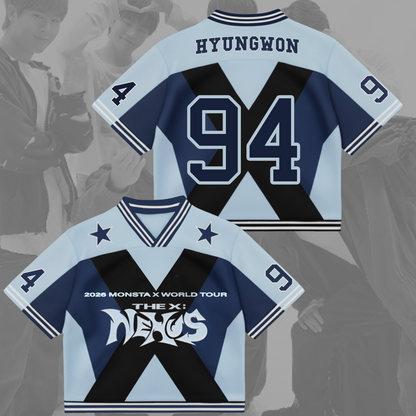 Monsta X World Tour The X Mixed Mesh Jersey Gift For Fans