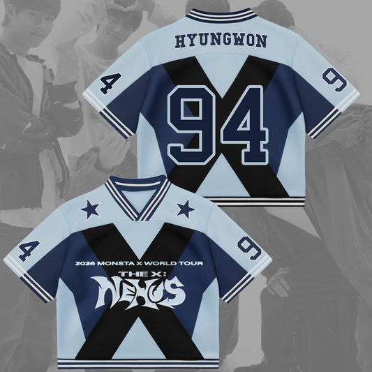 Monsta X World Tour The X Mixed Mesh Jersey Gift For Fans