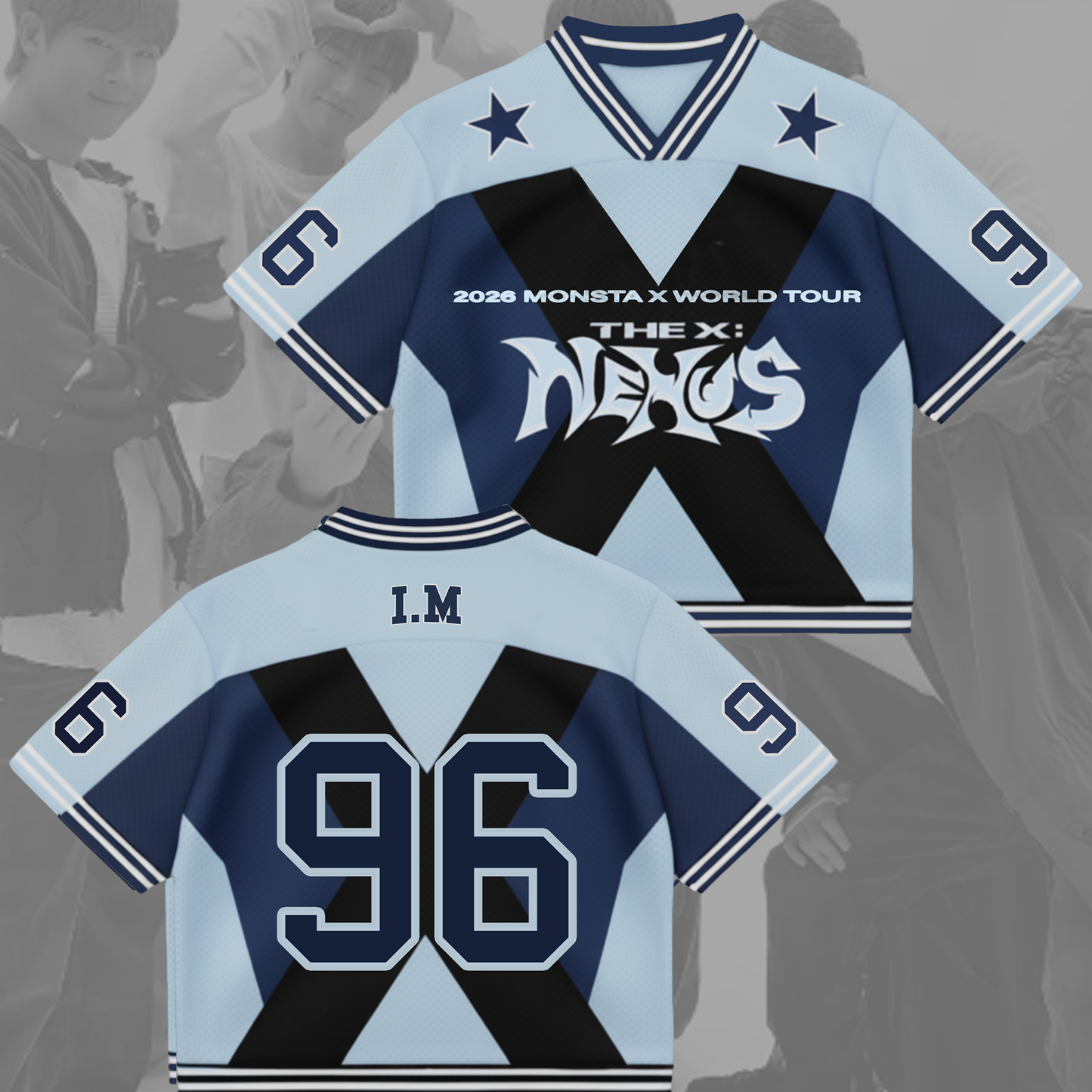 Monsta X World Tour The X Mixed Mesh Jersey Gift For Fans