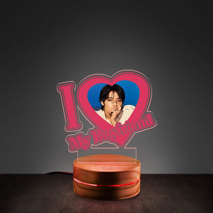 WAVESTEEᵀᴹ I Love My Boyfriend Album Karma Acrylic LED Lamp 16 RGB Colors
