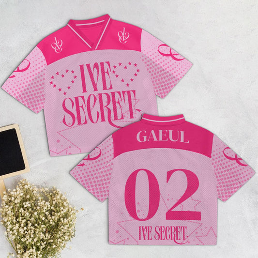 IVE SECRET Mixed Mesh Jersey Ver Light Pink