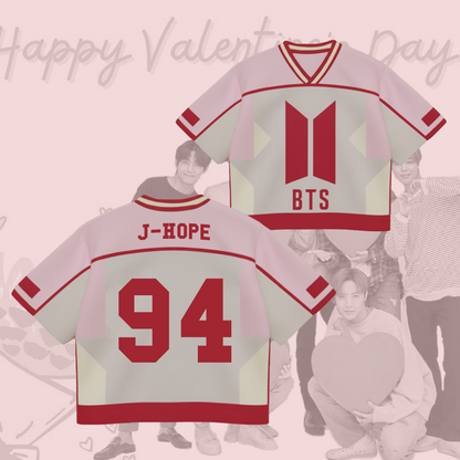 Happy Valentine Day Bts Mixed Mesh Jersey Gift For Army