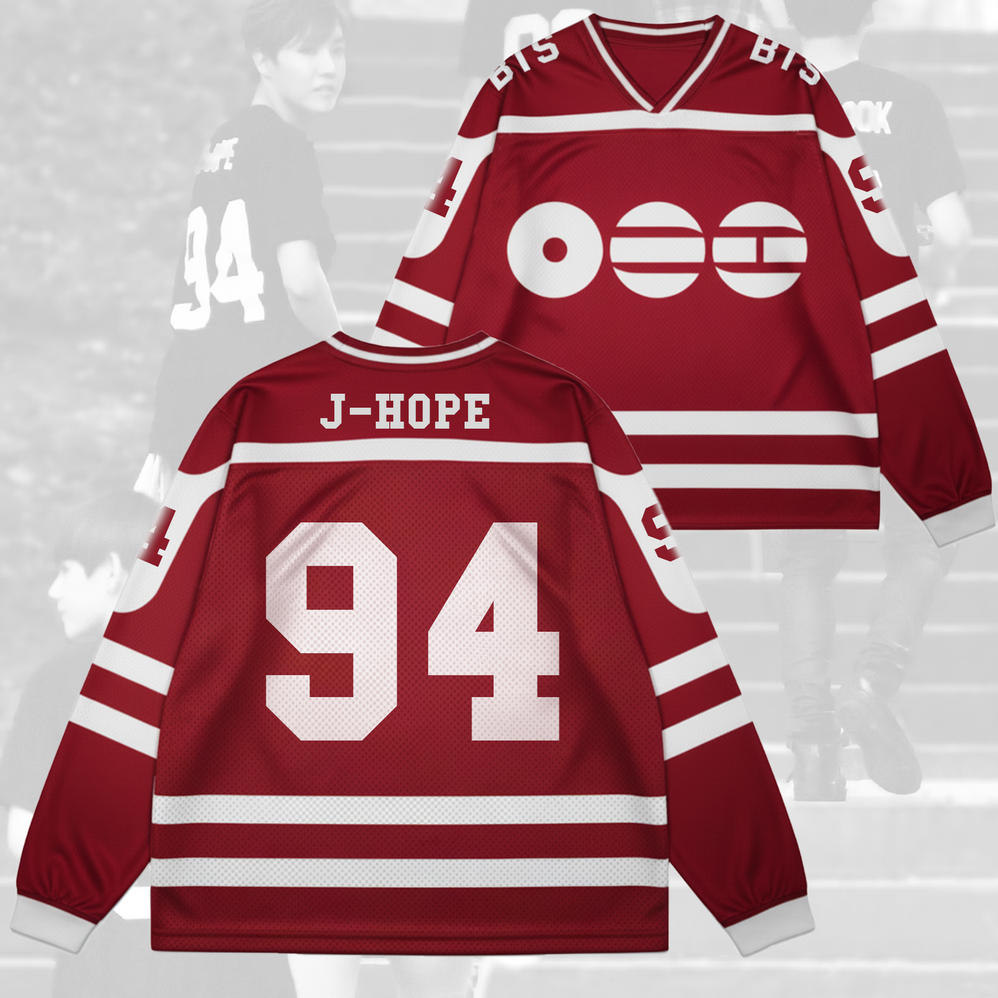 BTS New Album Back Mesh Splicing Long Sleeved Gift For Army