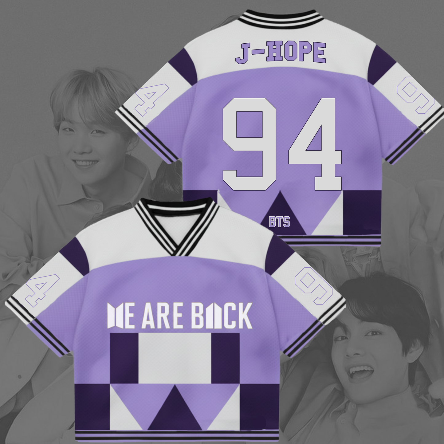 BTS We Are Back Mixed Mesh Fotball Jersey Gift For Lovers