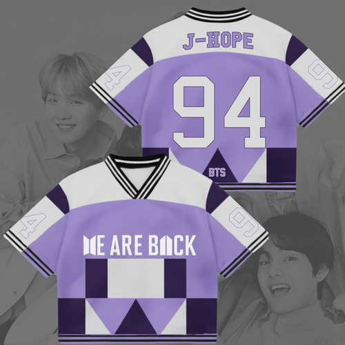 BTS We Are Back Mixed Mesh Fotball Jersey Gift For Lovers