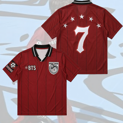 Sporty J-Hope Jersey Arirang World Tour Winged Neck Baseball Shirt Gift For Fans
