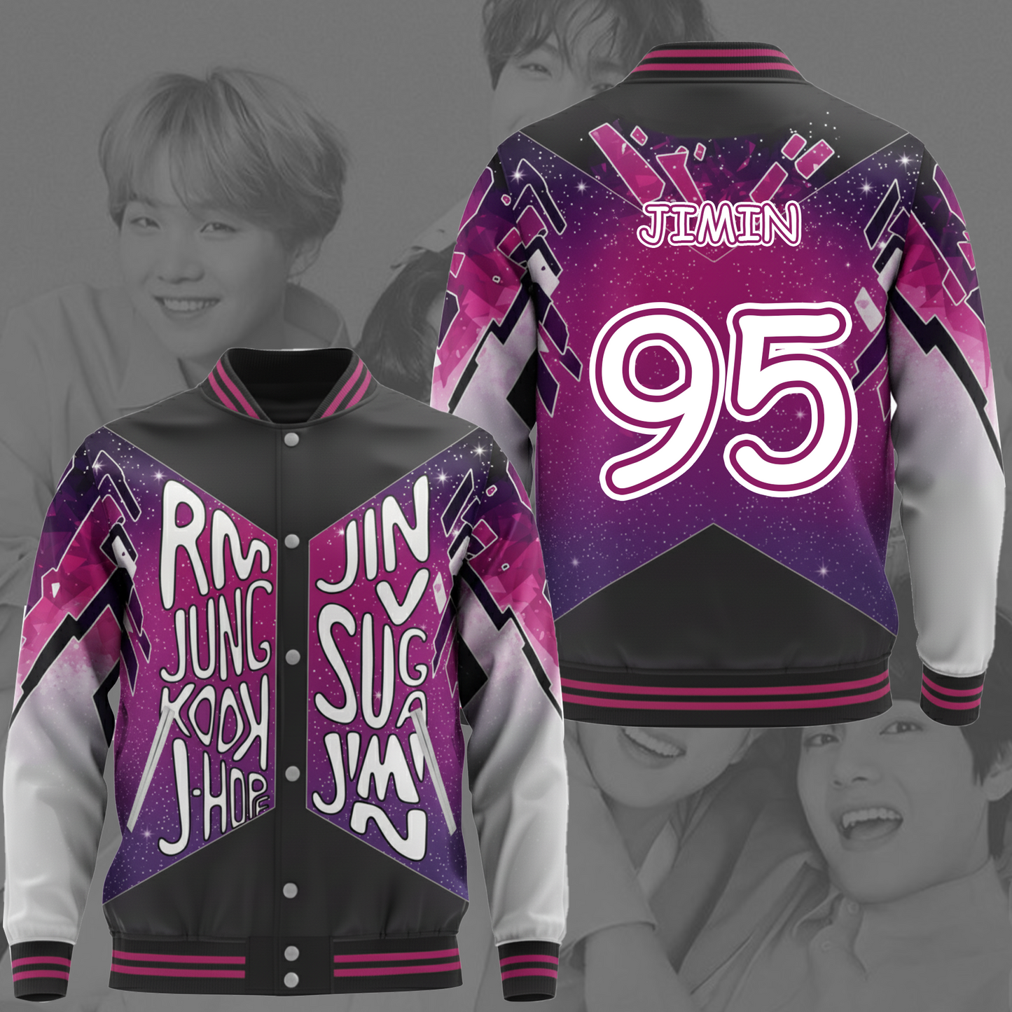 WAVESTEEᵀᴹ BTS Come Back Legend Baseball Jacket