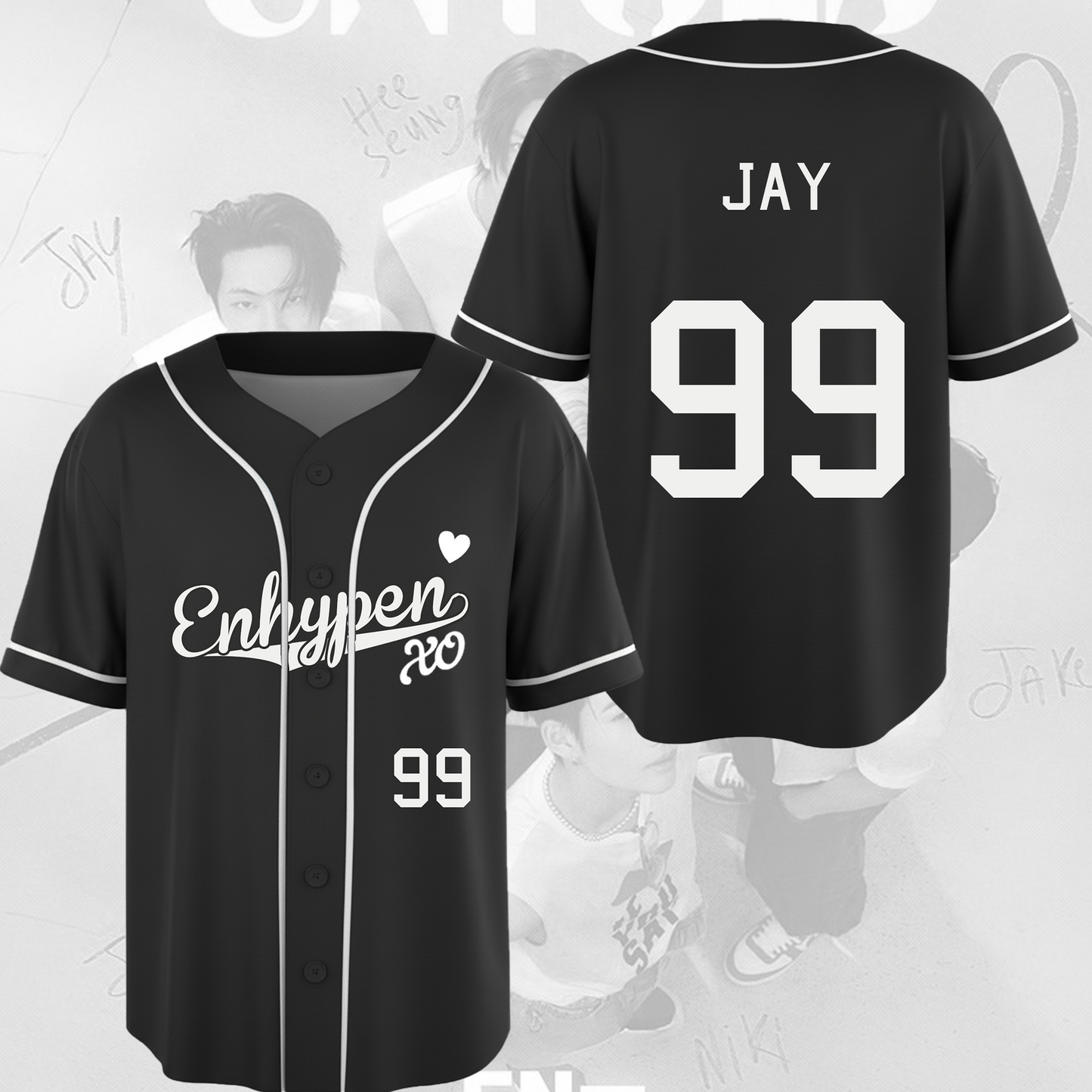 Enhypen XO Baseball Jersey Gift For Fans