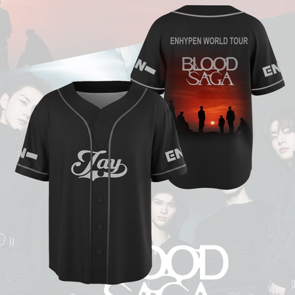 Enhypen Blood Saga World Tour Baseball Jersey Gift For Fans