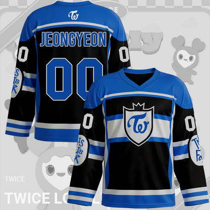 Sporty Twice This is For Blue Black Hockey Jersey