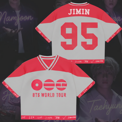 BTS Uniform World Tour Mixed Mesh Jersey Gifts For Army