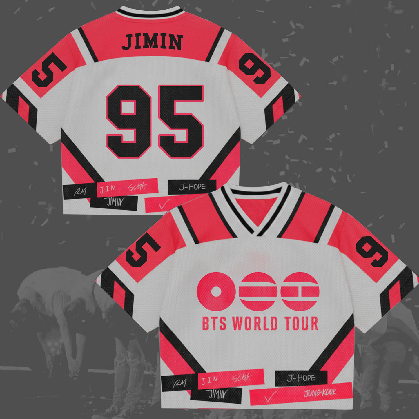 Critical Red Zone BTS World Tour Mixed Mesh Jersey Gifts
