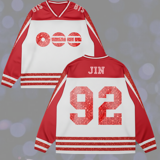 Glitter Red Wings Era BTS World Tour Splicing Long Sleeved Gifts For Lovers