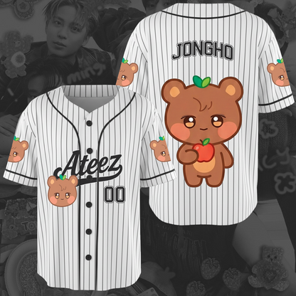 Cute Ateez Aniteez Characters Baseball Jersey Gift For Lovers