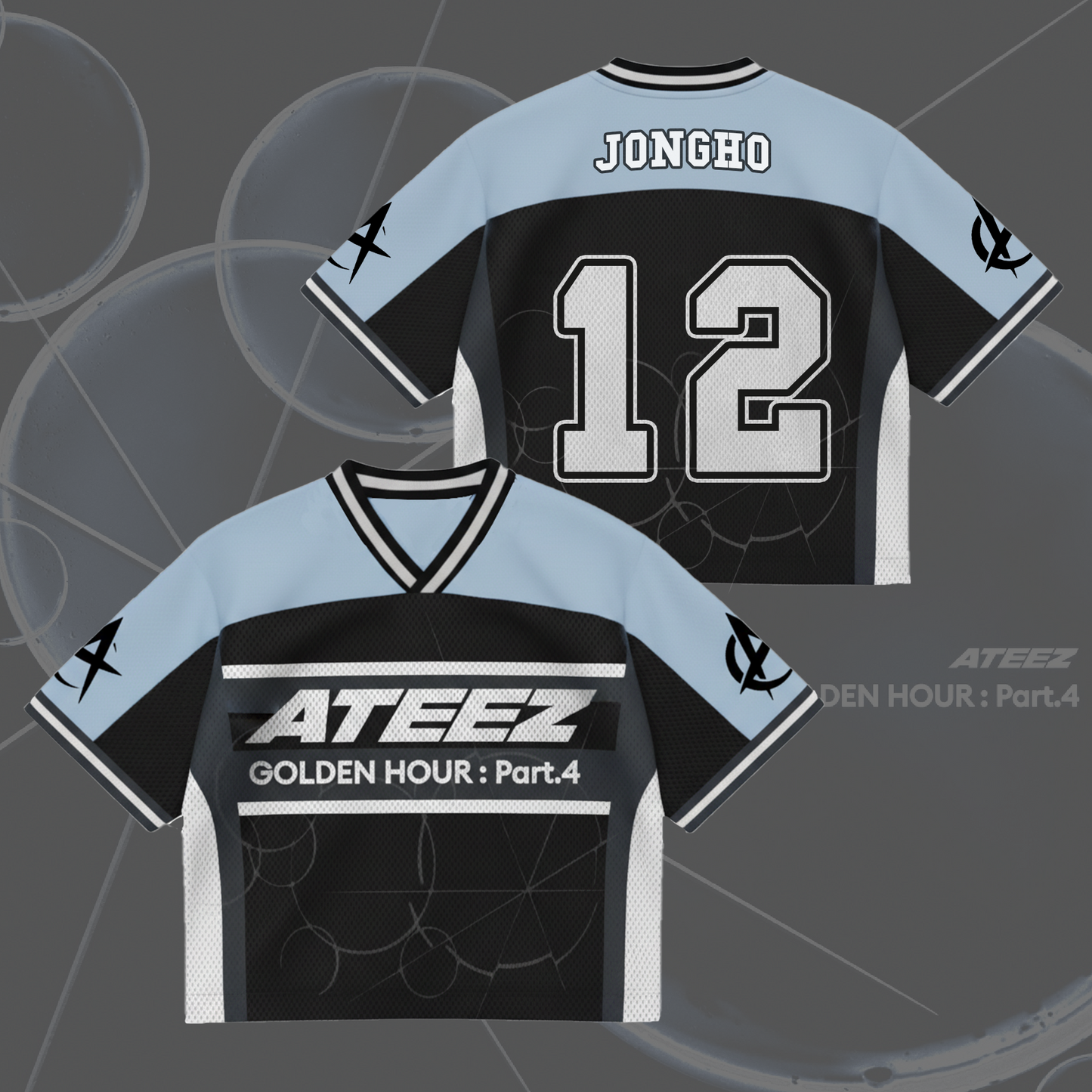 ATEEZ Mini Album Golden Hour Part 4 Mixed Mesh Jersey Gifts