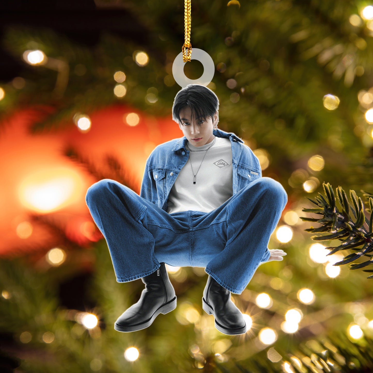 WAVESTEEᵀᴹ Jungkook Denim Outfit Acrylic Ornament