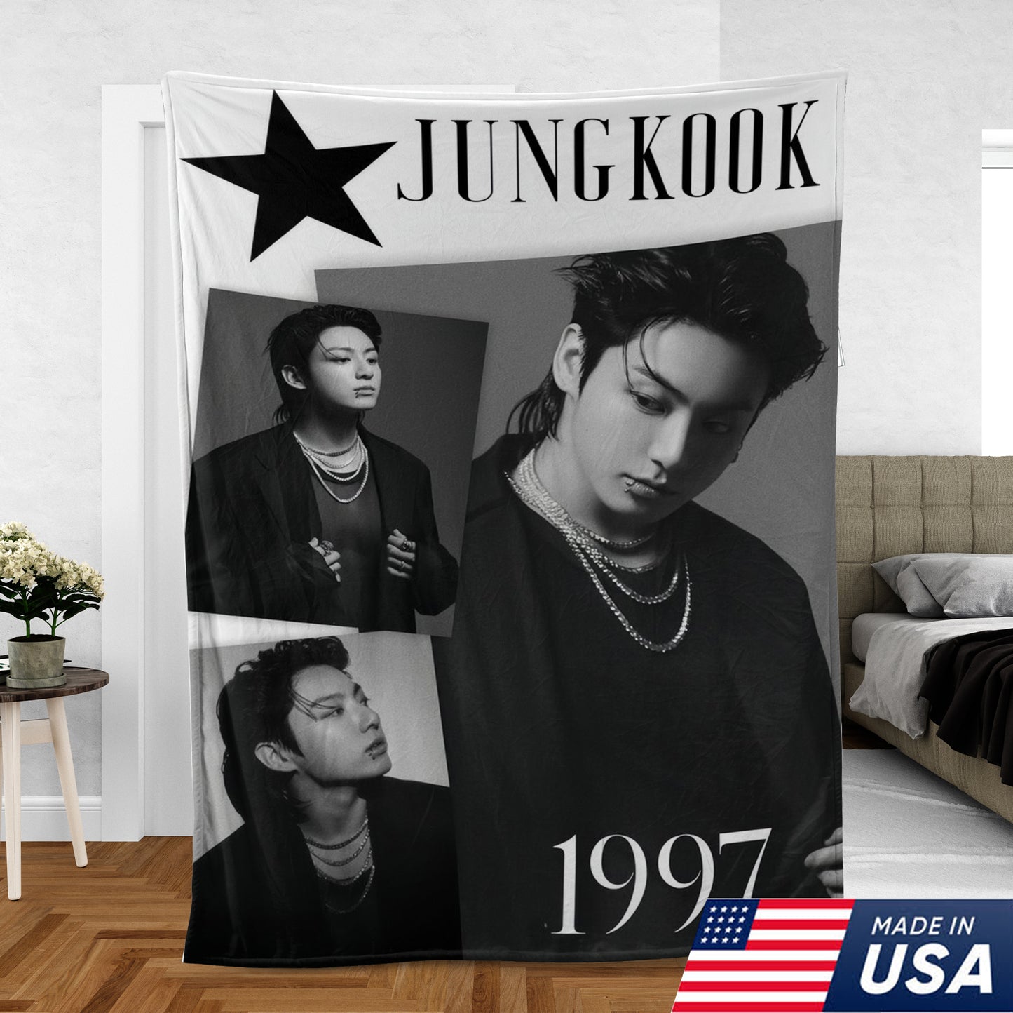 WAVESTEEᵀᴹ JungKook Army Blanket Cozy Fleece