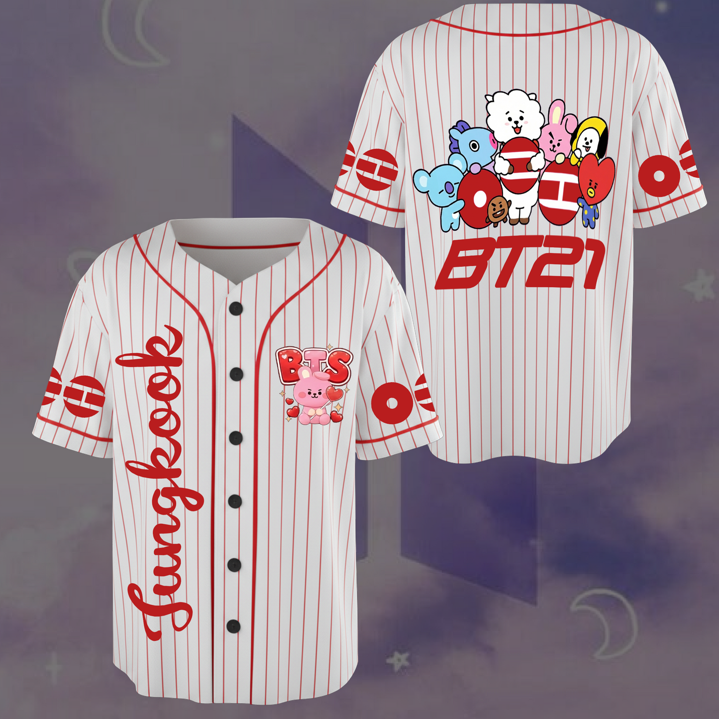 Massive BTS Tour 2026 BT21 Baseball Jersey Gift For Army