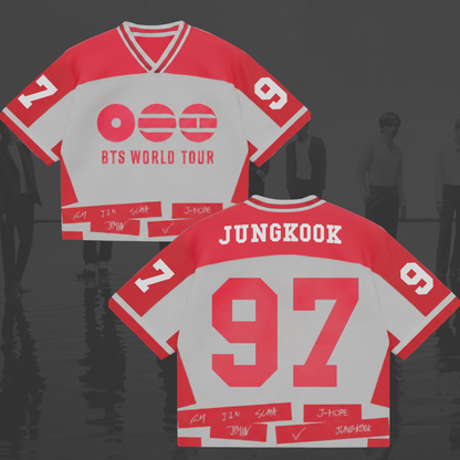 Explosive World Tour BTS Mixed Mesh Jersey Gift For Army