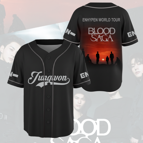 Enhypen Blood Saga World Tour Baseball Jersey Gift For Fans