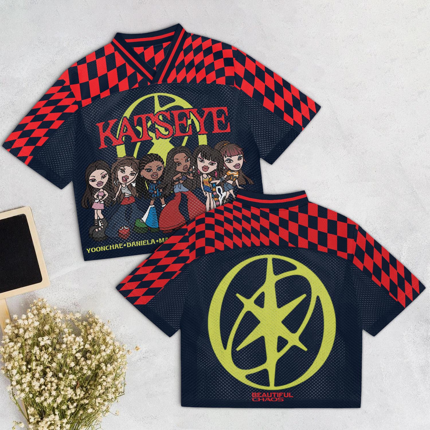 Katseye Chibi Beautiful Tour Mixed Mesh Jersey – Wavestee