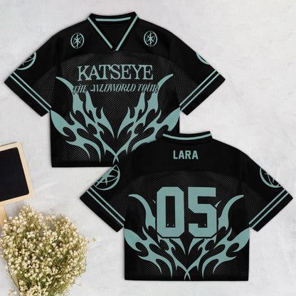 Katseye The Wildworld Tour 2026 Mesh Jersey, Custom Fan Concert Outfit, Lightweight K-Pop Inspired Jersey