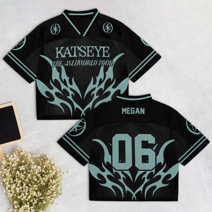 Katseye The Wildworld Tour 2026 Mesh Jersey, Custom Fan Concert Outfit, Lightweight K-Pop Inspired Jersey