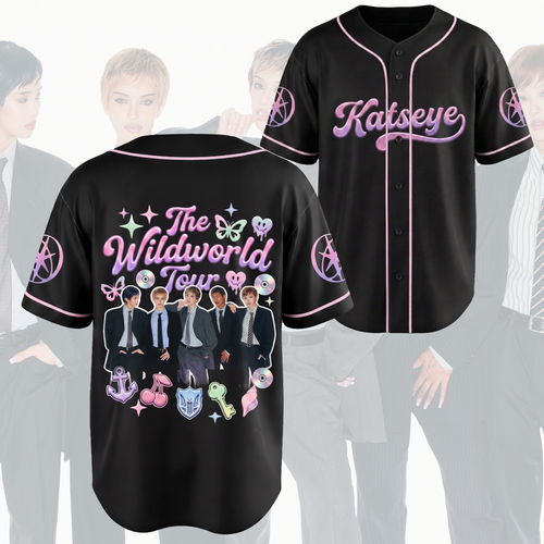 Playful Katseye The WildWorld Tour Baseball Jersey Gift For Fans