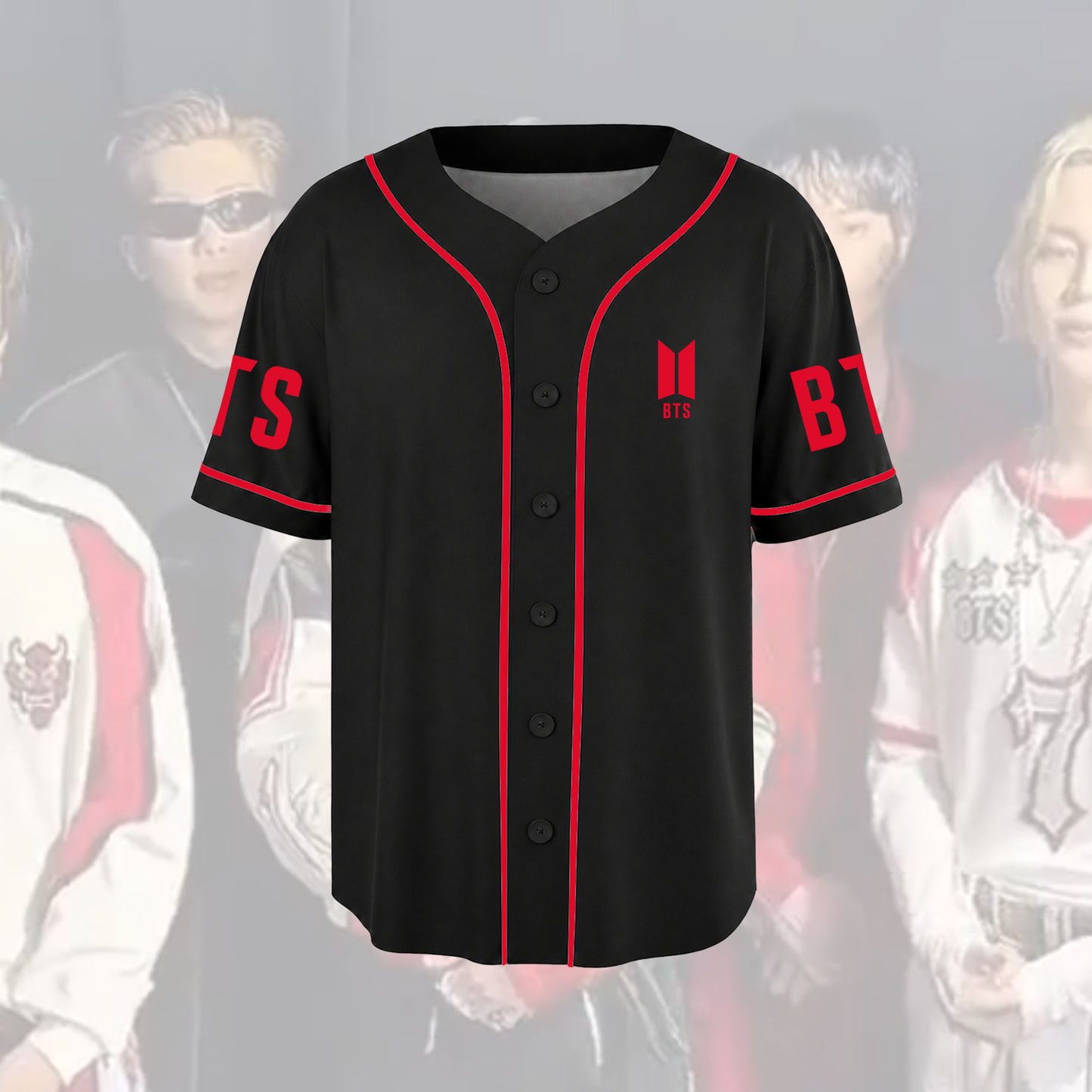 Vintage BTS Rap Tee Style Baseball Jersey Arirang World Tour Merch Gift For Fans