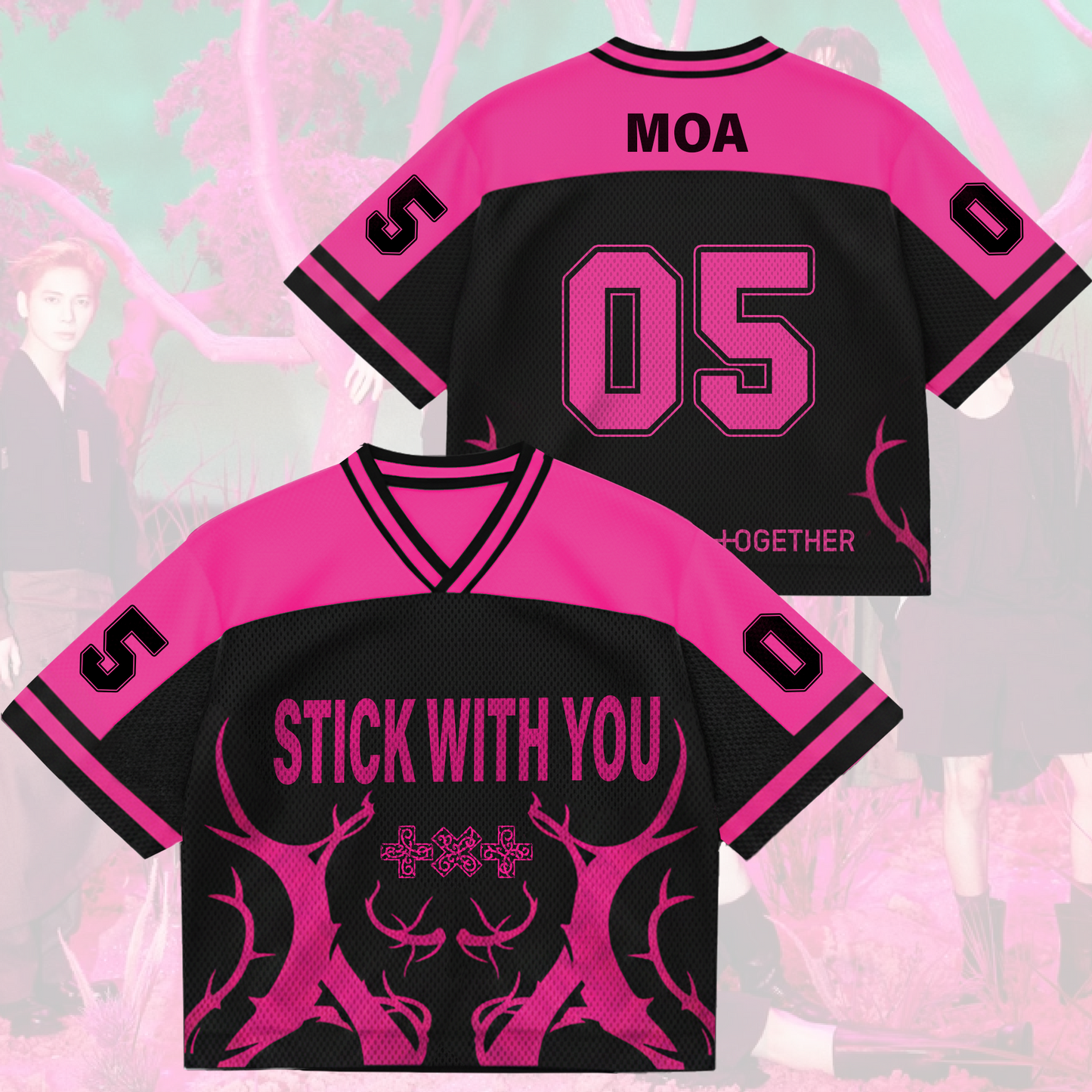 Thorn Tree Stick With You TXT Mixed Mesh Jersey