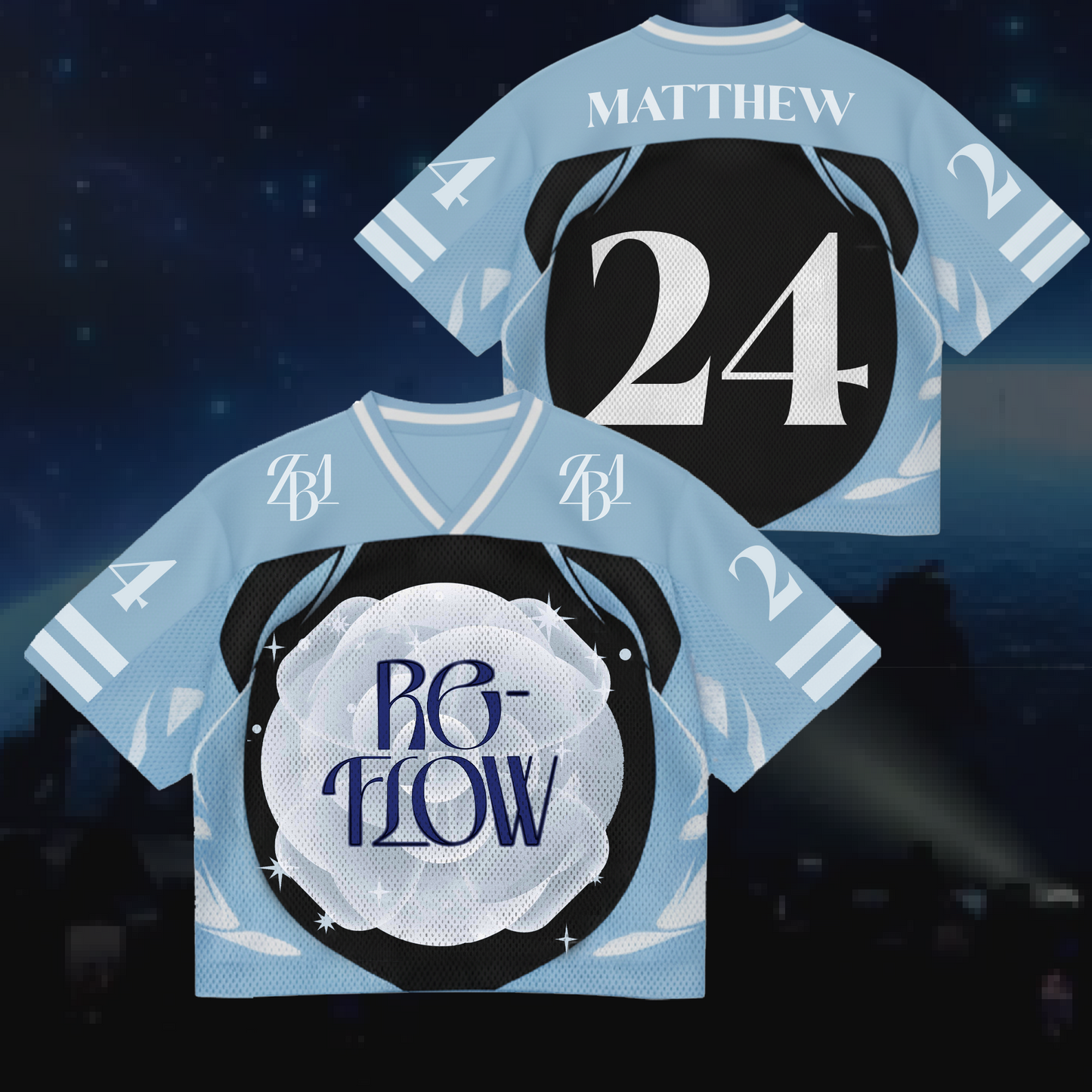Re FLow Concert ZEROBASEONE Mixed Mesh Jersey Gifts For Lovers